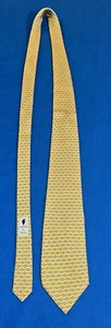 Corbata Vineyard Vines Corbata Azul Pez Amarillo 100% Seda Hecha a Mano - Imagen 1 de 6