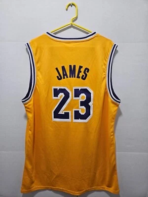 Camiseta de baloncesto LEBRON JAMES #77 CAMISETA DE LA CIUDAD DE LOS ÁNGELES AMARILLA PÚRPURA 2XL Foto 1 de 4