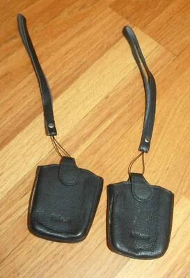 Vintage Nikon black leather case pouch wrist strap magnetic for Coolpix CS-CP4-1 - Image 1 of 2