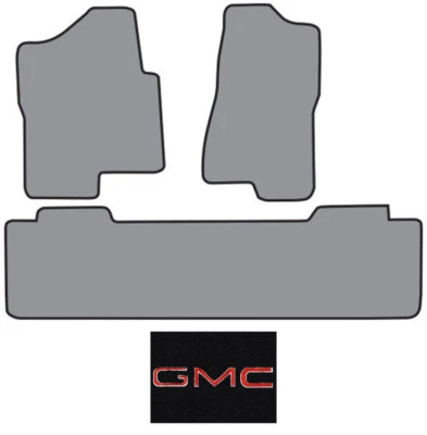GMC Sierra 2500 HD 2001-2006 cabina extendida 2 piezas alfombrilla delantera y 1 pieza trasera con logotipo Cutpile Foto 1 de 2