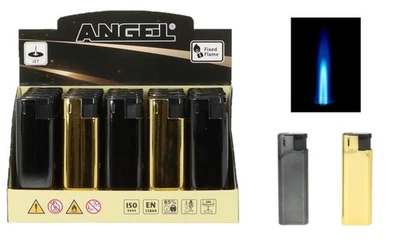 10 x Feuerzeug Turbo Sturm Flamme Gas Metall Wind Jet nachfüllbar Piezo bunt - Bild 1 von 2