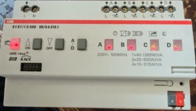 ABB 6197/13-500 Universal Dimmaktor KNX UD/S 4.315.1 Dimmer Actuator  - Image 1 of 4
