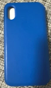 Folio en cuir véritable Apple pour iPhone X/XS #MRQD2FE/A - Bleu - Photo 1 sur 4
