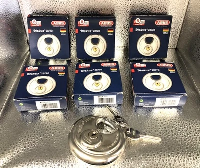 Case of 6 ABUS 28/70 Diskus® Hardened Steel Padlocks – Keyed Alike - Image 1 of 4