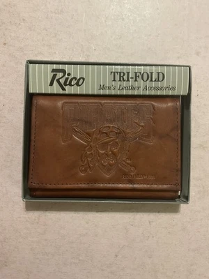 NEW Pittsburgh Pirates MIB 1999 Rico Industries Tan leather tri-fold wallet - Image 1 of 4