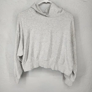 Hoodie Sweatshirt Cropped Y2K Cinched Hem Clean Girl Athleisure | Old Navy Large - Picture 1 of 5