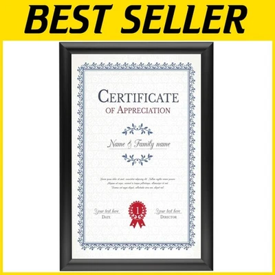 Professional 11x17 Black Document Notice Frame - Image 1 of 4