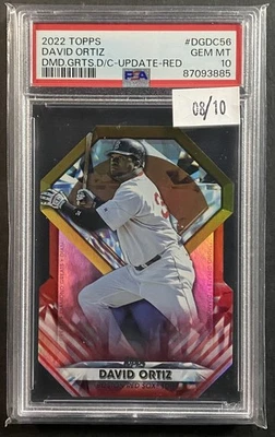 Serie Actualización Topps 2022 - Diamond Greats Troquelados David Ortiz Rojo #/10 Medias Rojas Foto 1 de 3