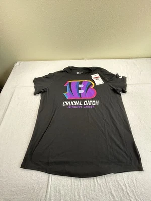 Cincinnati Bengals Nike Shirt Sz Lg Crucial Catch Cancer Wmns Short Sleeve New - Image 1 of 4