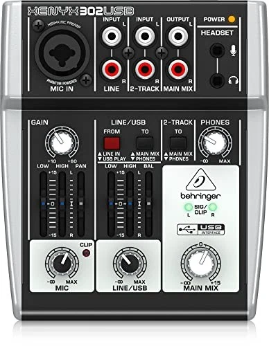 Behringer 302USB XENYX USB Audio Interface and DAW-Compatible Mixer NEW - Image 1 of 1