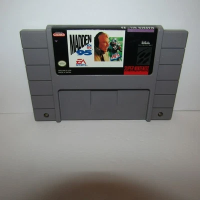 Madden NFL ‘95 Super Nintendo SNES Video Game Cartridge Only Tested and Working - Image 1 of 4