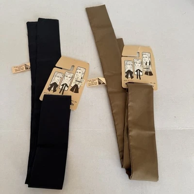 VTG Target 1960s Neck Scarves Hair Black And Brown Set Of 2 NWT - Image 1 of 4