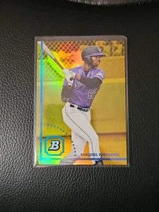 2022 Bowman Heritage Chrome Prospects - Gold /50 - Yanquiel Fernandez #BHPC-146 - Picture 1 of 3