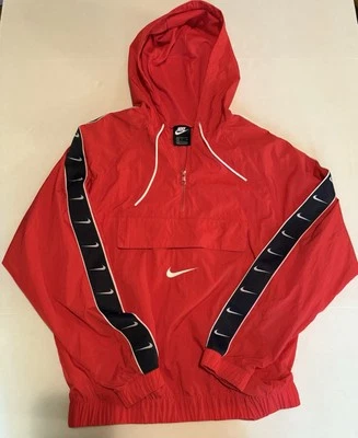 Nike Big Swoosh Half-Zip Hooded Windbreaker Jacket Small - Image 1 of 4