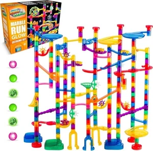 Großes Murmelbahn Rennbahn Set Glow in the Dark (115 Teile) Vorbau Marble Genius - Bild 1 von 7