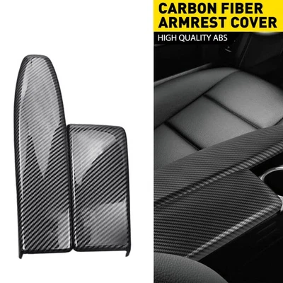 Fits 2008-14 Mercedes Benz C-Class W204 Console Lid Armrest Cover Carbon Fiber A - Image 1 of 4