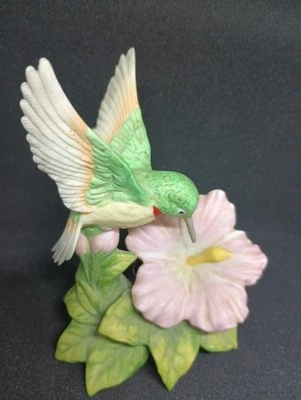 Hummingbird On A Flower Figurine By Homco 1429  - Image 1 of 4