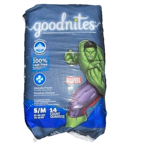 1 New Goodnites Bedwetting Underwear for Boys, S/M (43-68 lbs), 14 count Packs - Picture 1 of 3