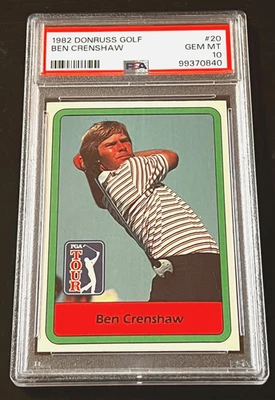 1982 DONRUSS GOLF #20 BEN CRENSHAW PSA 10 POP ONLY 23 EXIST HALL OF FAME - Image 1 of 4