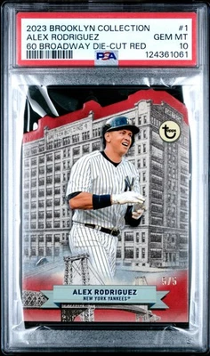 Alex Rodriguez 2023 Topps Brooklyn #1 Broadway Red Die Cut /5 PSA 10 - Image 1 of 3