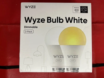 * NEW * Wyze WLPA19V2 2PK LED 9.5W ( 60W Equivalent  ) White Smart Light Bulb - Image 1 of 4