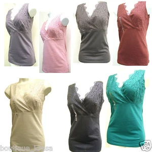 Neu mit Etikett Ann Taylor Stufen-Stricktop (grau lila, pfirsichfarben) V-Ausschnitt Spitze Gr. XS-XL - Bild 1 von 12