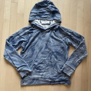 Athleta Girl Blue Hoodie Size L 12 Long Sleeve Shirt W/ Thumb Holes Modal Soft - Picture 1 of 6
