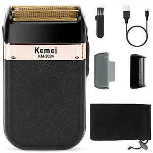 Men Electric Razor Shaver Rechargeable Beard Hair Clipper Dry Wet Grooming Kit - Picture 1 of 12