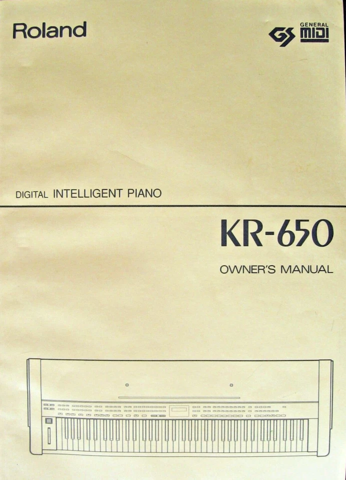Roland KR-650 Digital Piano Keyboard Original Large 176 Page Owner's Manual Book - Image 1 of 1