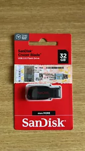 SanDisk 32 GB Flash Drive SEALED +BONUS Microsoft Windows 11 Pro x64 key - Picture 1 of 3