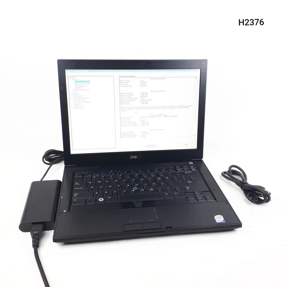 Dell Latitude E6400 14" Core 2Duo P8600 4GB No HDD No OS Boots To BIOS H2376 - Image 1 of 4