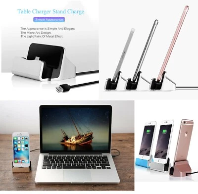 caricabatteria smartphone stand docking station per Apple iPhone Android type C  - Immagine 1 di 4