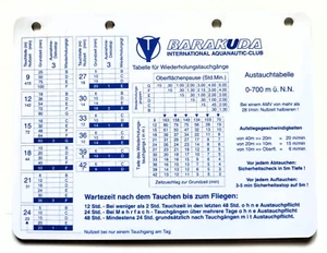 Tauchtabelle Baracuda - Bild 1 von 2