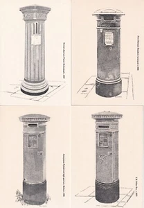 Juego de 4 cajas pilares postales serie 4 (1ª impresión) sin usar NWPB - Imagen 1 de 2