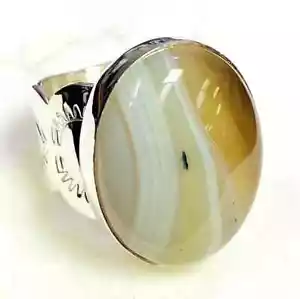 HSN Jay King Sterling Silver Madagascar Dendritic Agate Ring Size 6 - Picture 1 of 8