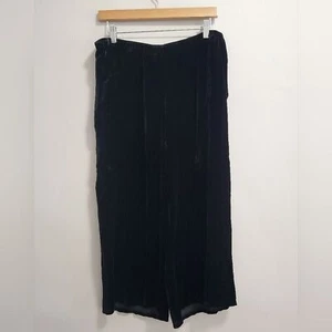 Pantaloni Eileen Fisher velluto gamba larga crop elasticizzati pull on taglia XL lusso silenzioso - Foto 1 di 7