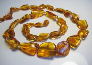 Natural Elegant Baltic Amber Necklace 15 gr. Handmade Gemstone !!!  - Picture 1 of 2