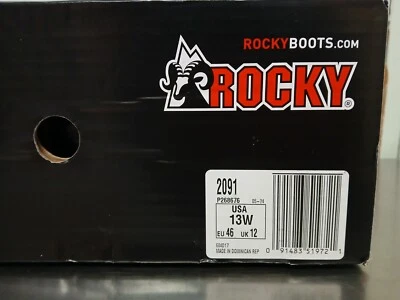 BOTAS DE SALTO ROCKY Cremallera Lateral 7" - FQ0002091 - 13M - NUEVAS En Caja - Paraboot - Negras Foto 1 de 4