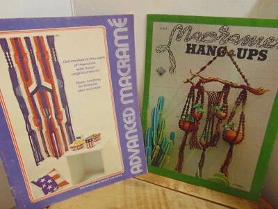 Vtg Macrame Instruction Booklets - Cunningham & Craft Course LOT OF 2 - 1970's - Image 1 of 4