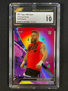 Kevin Owens /5 Red Refractor 2021 Topps WWE Finest CSG 10