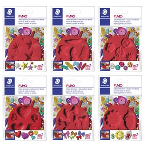 Original FIMO® Zubehör Silikon Puch Formen für Ton * 8 verschiedene Motive - Bild 1 von 2