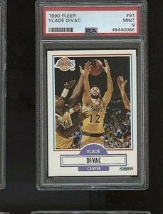 1990 Fleer BB Vlade Divac Los Angeles Lakers  #91  ⭐️💥🎯 PSA Graded 9 - Picture 1 of 2