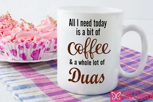 Kaffee und DUA - Isalmische Geschenk Tasse, Muslim Eid, Geburtstag, Muttertag, Nikah Geschenk - Bild 1 von 1