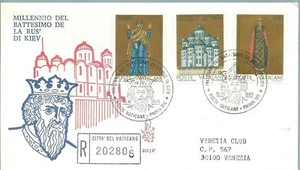 1988 FDC VENETIA N 211 /V - VATIKAN TAUFE RUS VON KIEW EINGESCHRIEBEN MF28112 - Bild 1 von 1