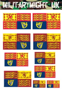 1 /32 - 1/35 SCALE  FIGURES FLAGS BRITISH ROYAL STANDARD DIORAMA MODEL RC TANK - Picture 1 of 1