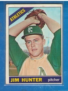 1966 Topps Baseball #36 Jim Hunter Kansas City Athletics, ohne Knicke - Bild 1 von 2