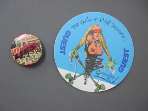 Guns n' Roses backstage pass satin sticker Perils of R&R Decadence + pin ! - Picture 1 of 1