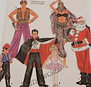 Simplicity 9892 Adult Pattern Dracula/Santa/Ballerina/Genie/Harem S/M/L Uncut - Picture 1 of 7