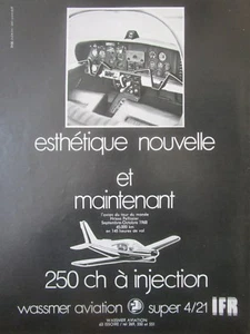 6/69 PUB WASSMER SUPER 4/21 IFR AVION HRISSA PELLISSIER TOUR DU MONDE FRENCH AD - Imagen 1 de 1