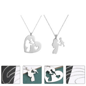  Mother Baby Necklace Stainless Steel Pregnant Woman Moms Gifts